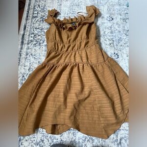 ❤️‍🔥2/$20❤️‍🔥 Women’s Size Medium Dress- Wild Fable- Mid Length Brown Ruffles